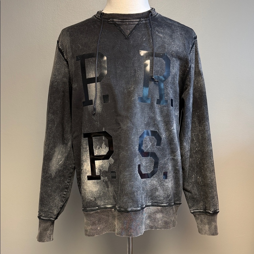 PRPS Graphic Acid Wash Pullover Sweatshirt XL Streetwear Logo